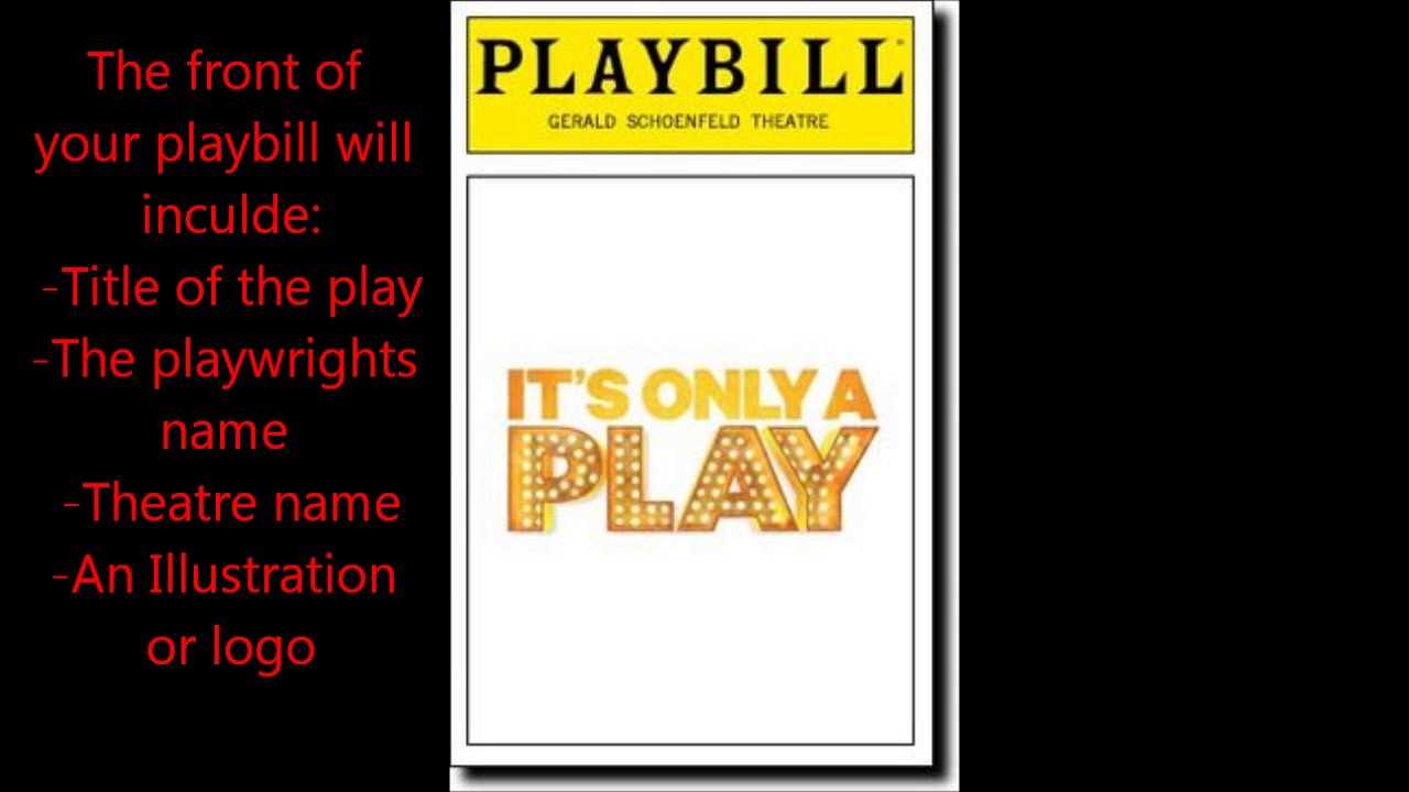 Playbill Project – Youtube With Playbill Template Word
