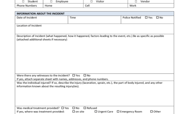 Police Incident Report Form - 3 Free Templates In Pdf, Word with Incident Report Form Template Word