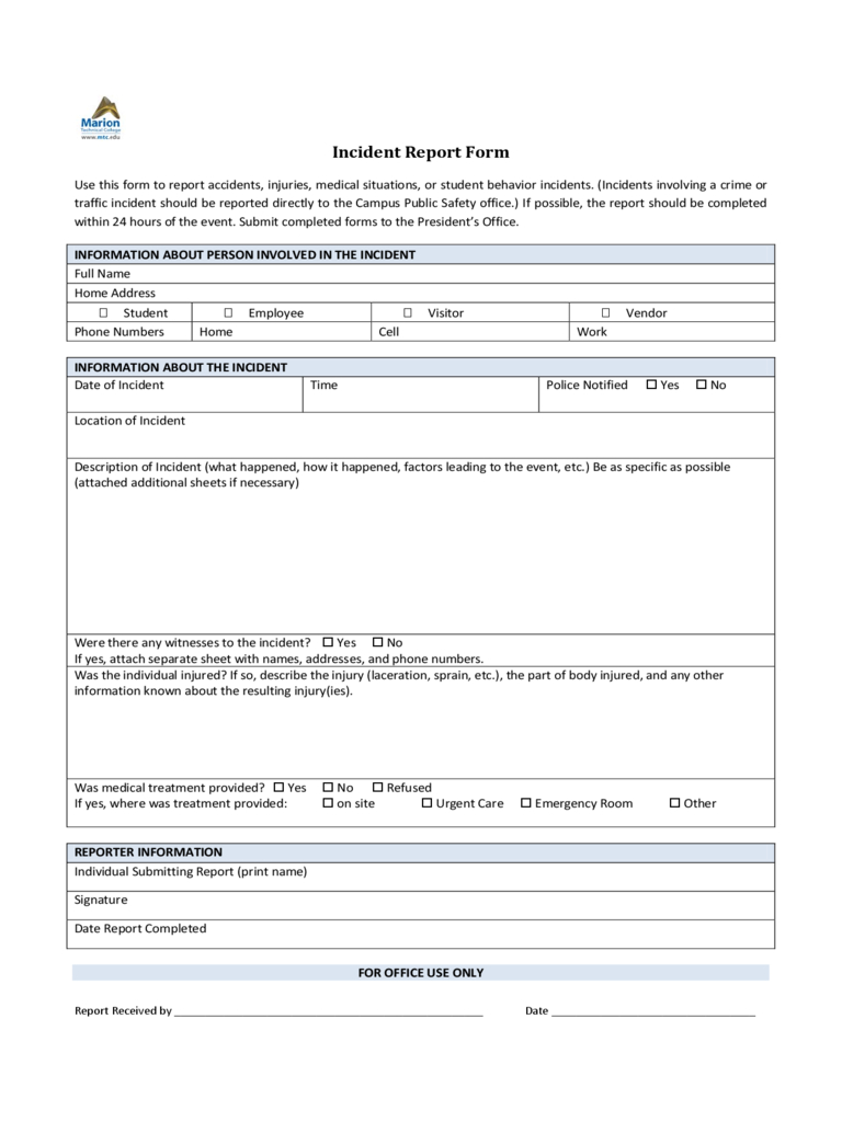 Police Incident Report Form - 3 Free Templates In Pdf, Word Within Police Report Template Pdf