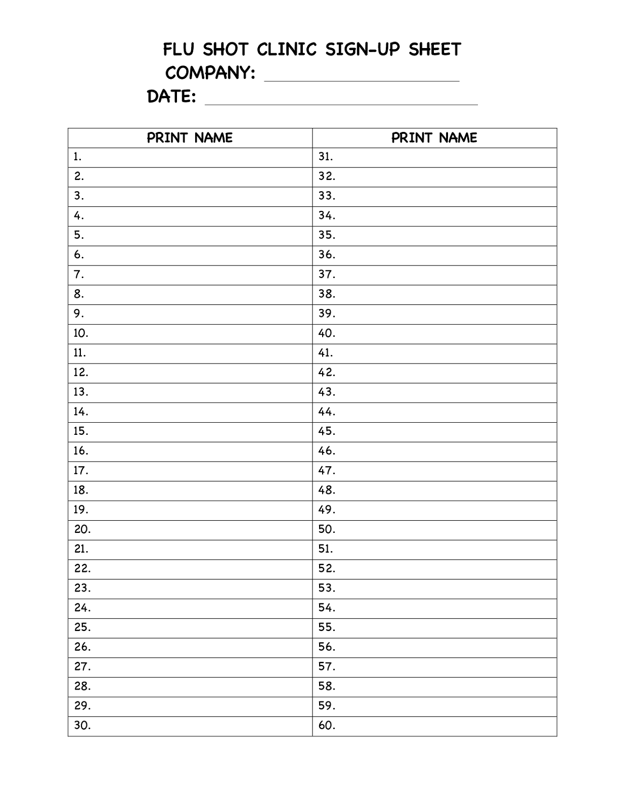 Potluck Sign Up Sheet Word For Events | Loving Printable Intended For Free Sign Up Sheet Template Word