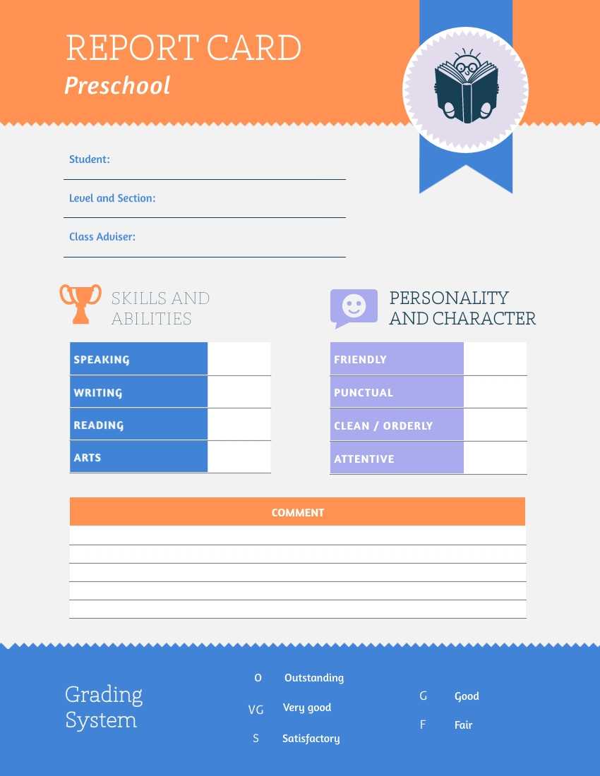 Preschool Report Card Template – Visme Inside Report Card Format Template