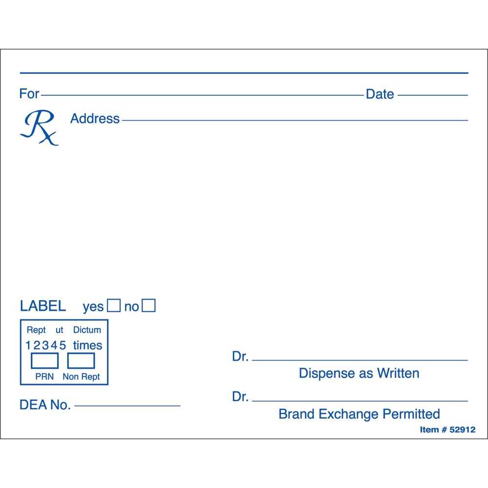 Prescription Label Template Microsoft Word - Calep For Doctors Prescription Template Word