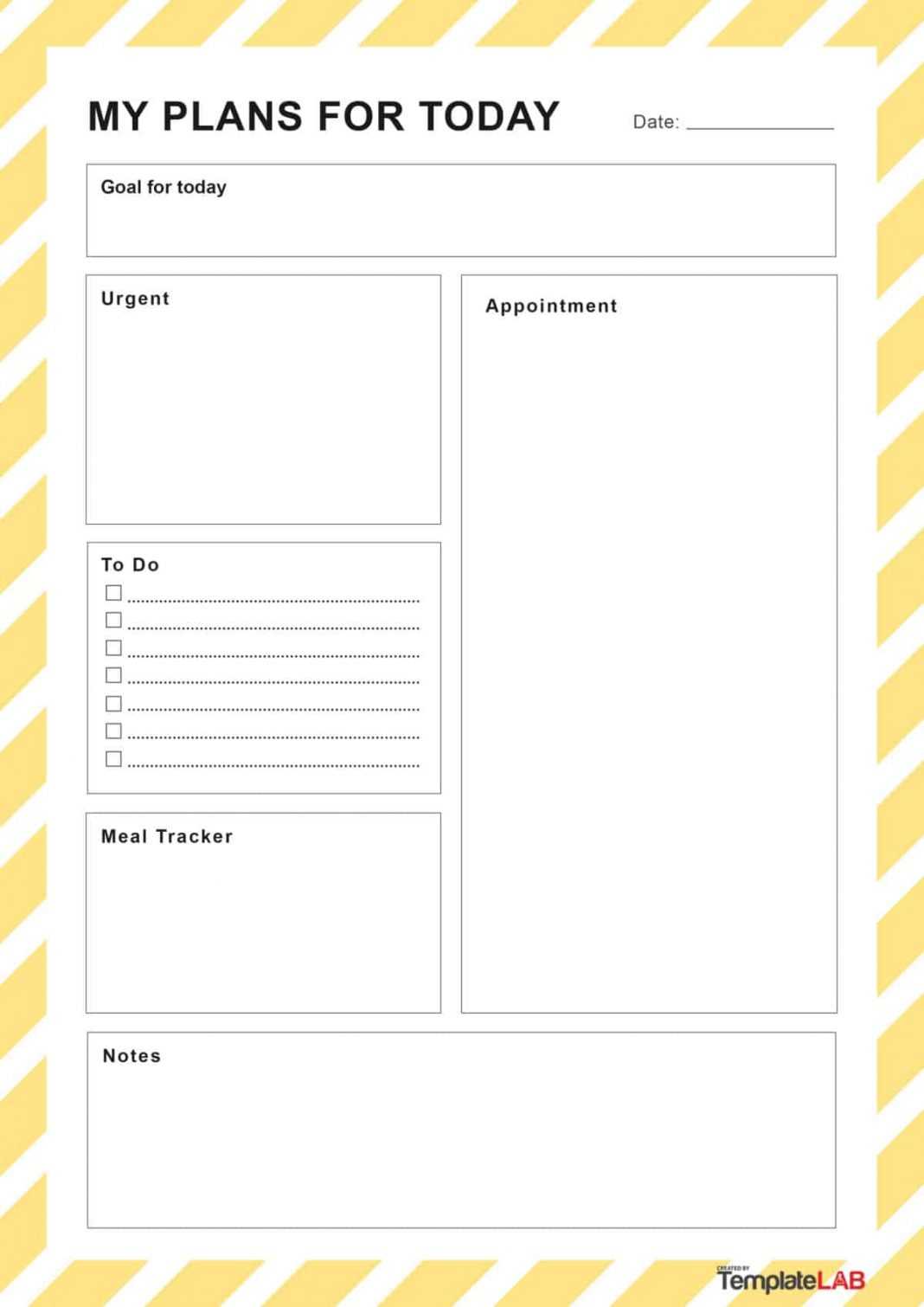Printable Daily Planner Templates Free In Wordexcelpdf For Printable Blank Daily Schedule Template