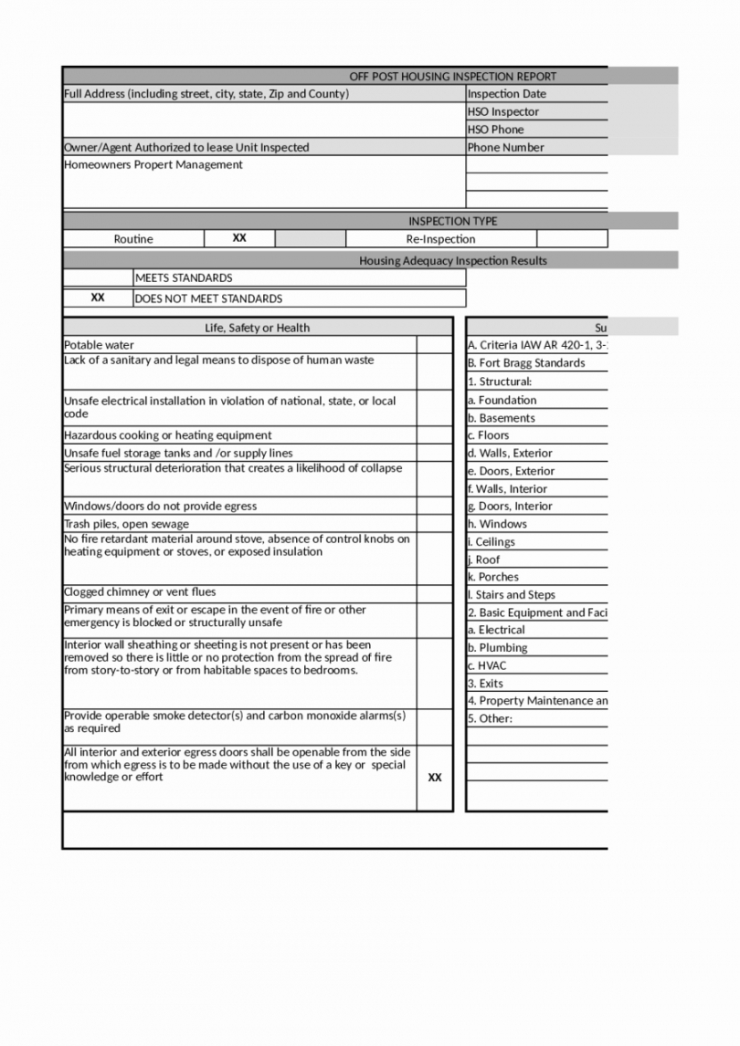 Printable Home Inspection Report Template Elegant 2018 Home With Regard To Property Management Inspection Report Template
