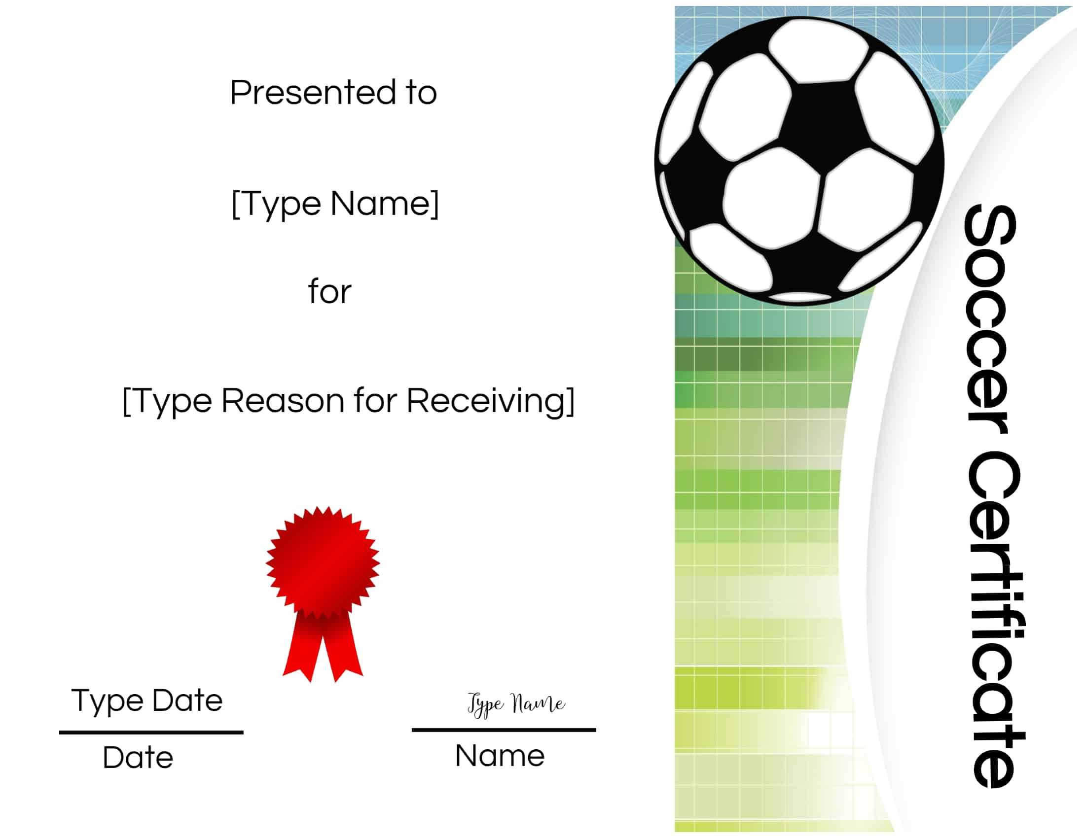 Printable Soccer Certificate - Dalep.midnightpig.co Intended For Soccer Certificate Templates For Word