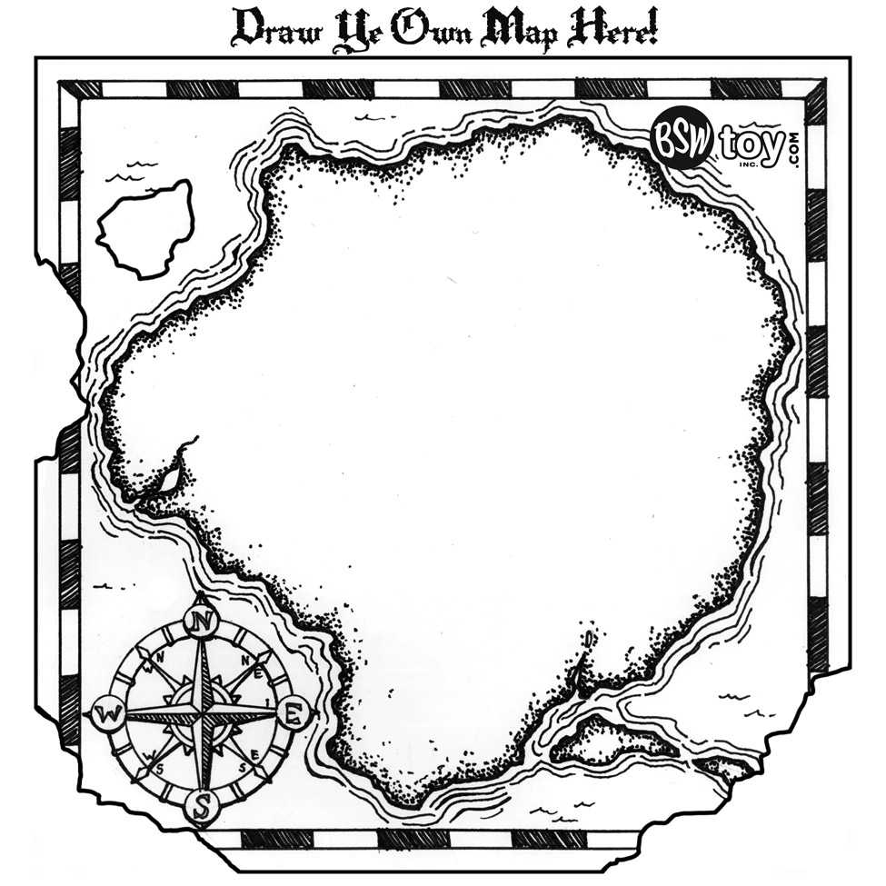 Printable Treasure Map Clipart Best Blank Treasure Map With Regard To Blank Pirate Map Template