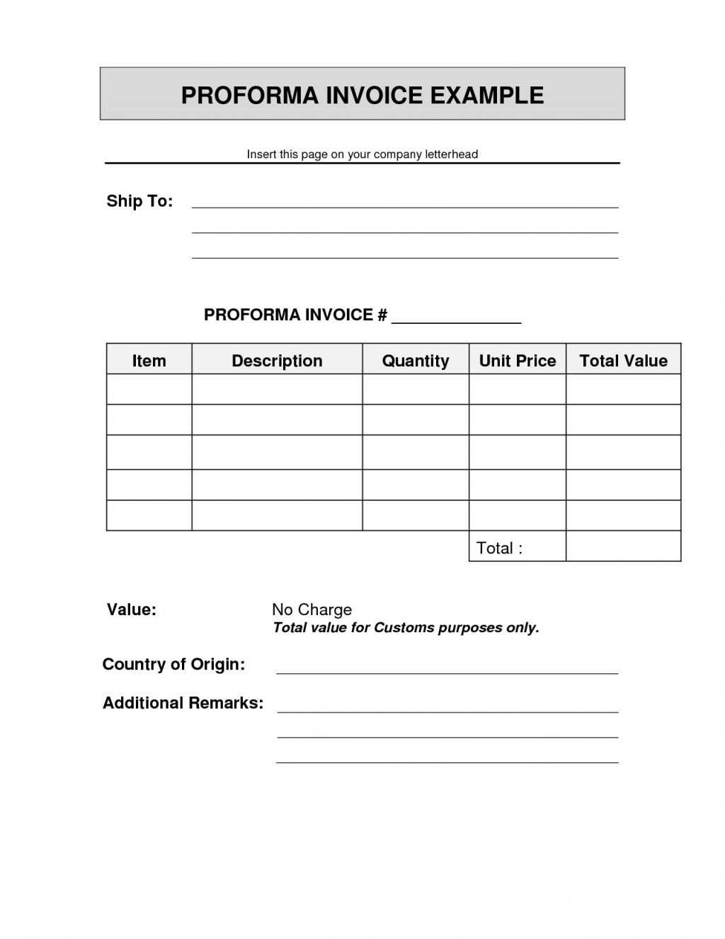 Pro Forma Spreadsheet Invoice Proforma Sample Shipping Throughout Free Proforma Invoice Template Word
