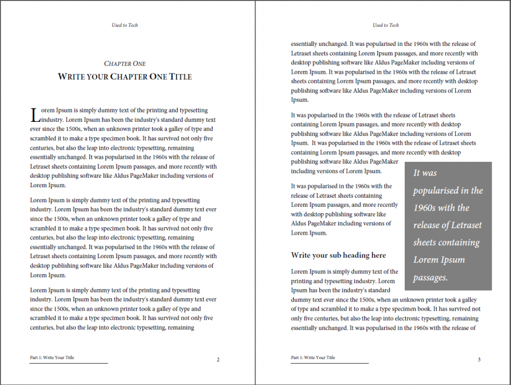 Professional Looking Book Template For Word, Free - Used To Tech Within 6X9 Book Template For Word