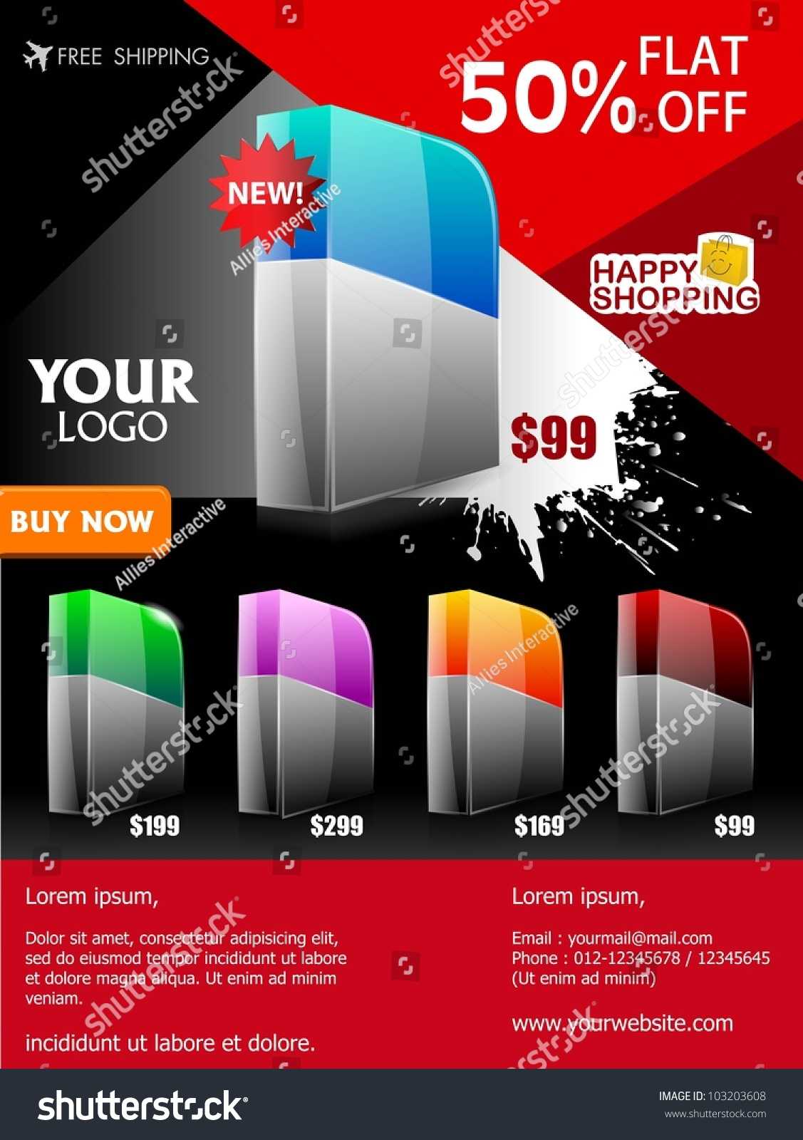 Professional Product Flyer Banner Template Attractive Stock In Product Banner Template