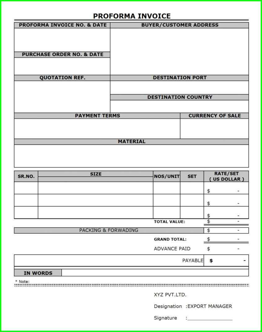 Proforma Invoice Template Ideas Pro Define Forma With Throughout Free Proforma Invoice Template Word