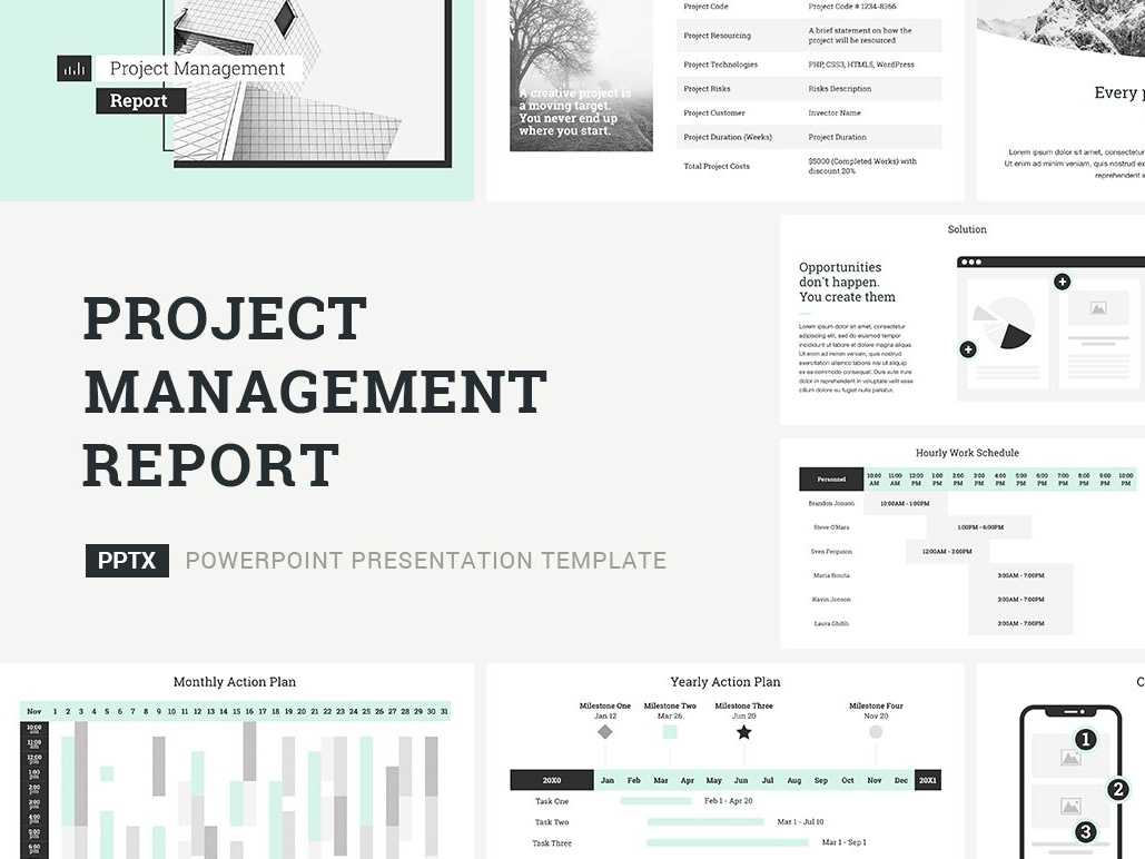Project Management Report Presentation Templatejetz With Regard To Strategic Management Report Template