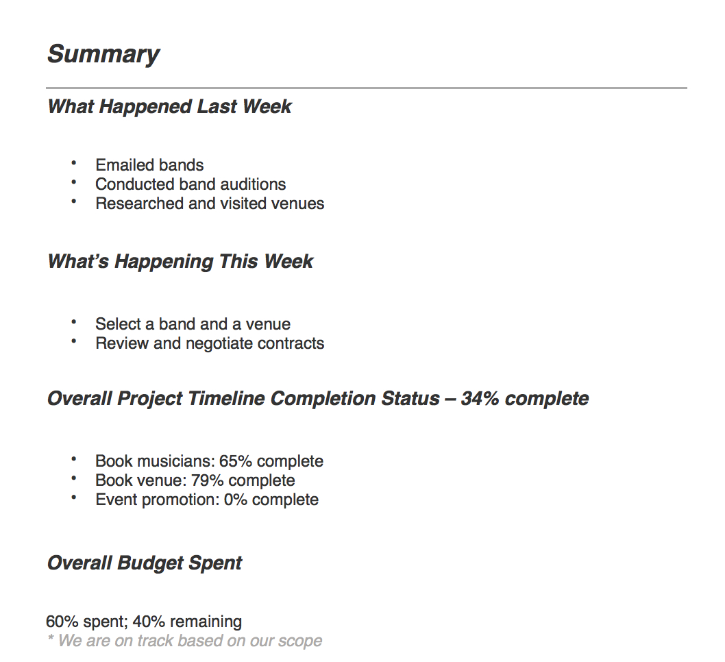 Project Management Reporting Types & Tips | Teamgantt Throughout Baseline Report Template