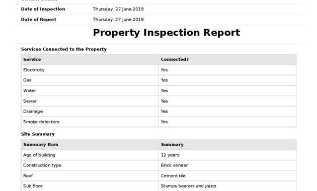 Property Inspection Report Template (Free And Customisable) throughout Property Management Inspection Report Template