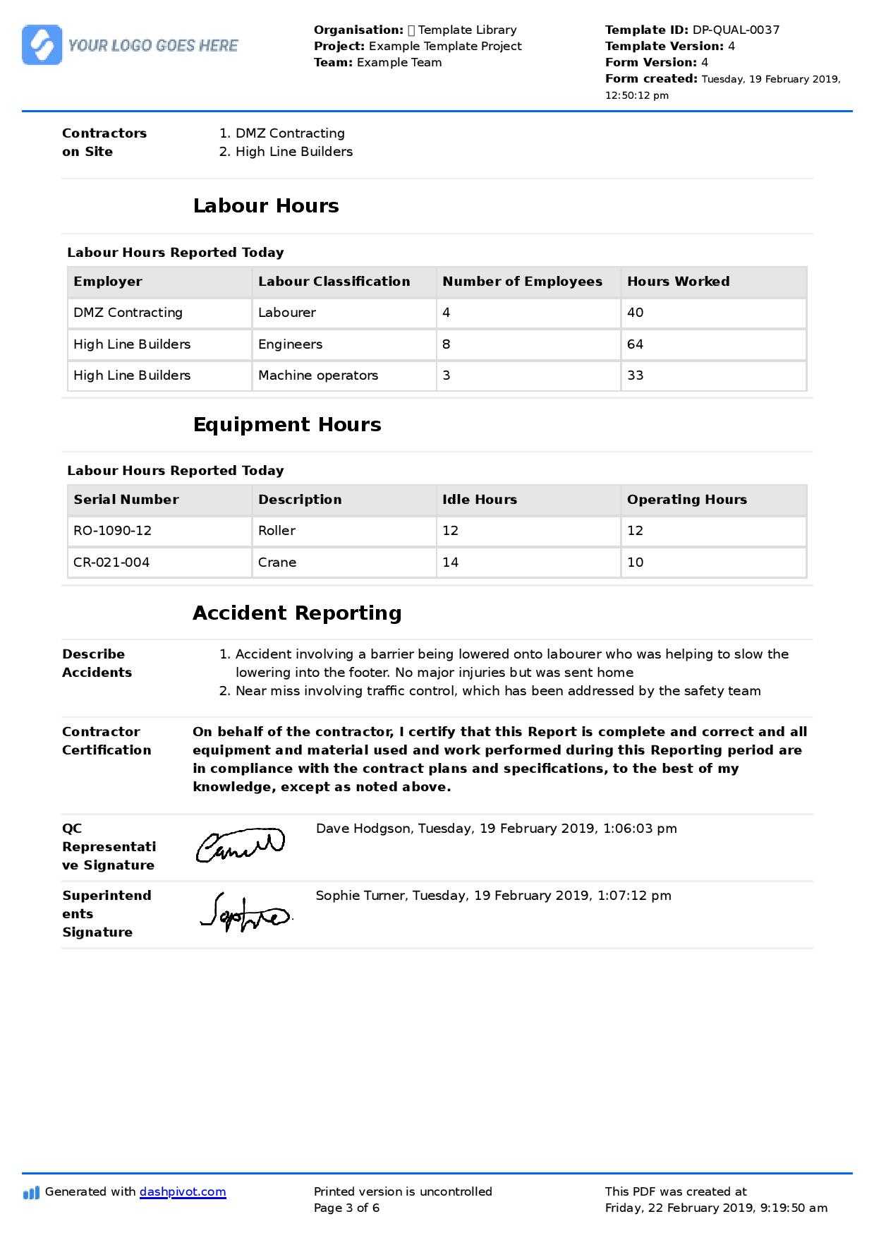 Qc Report Template – Calep.midnightpig.co With Software Quality Assurance Report Template
