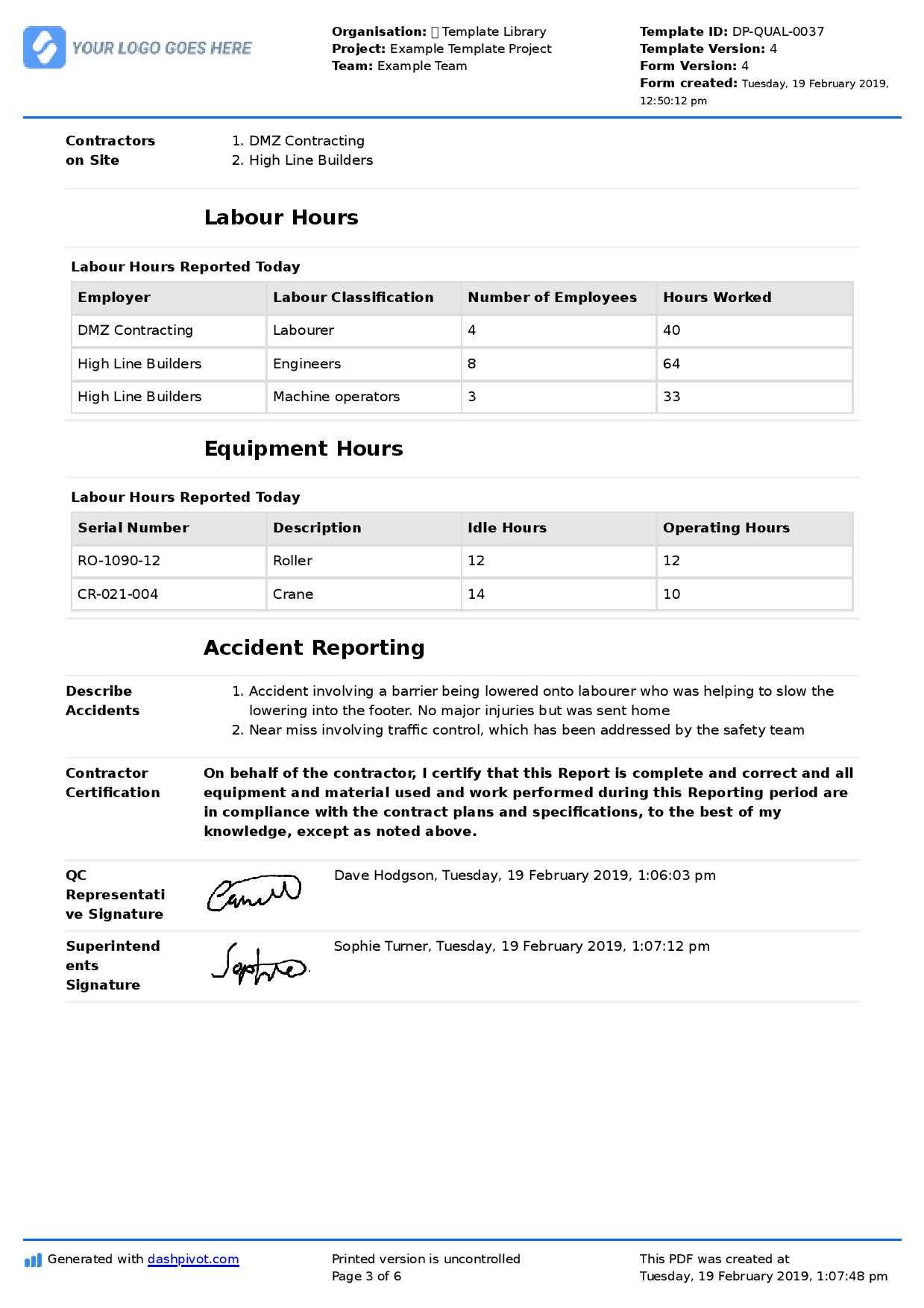 Quality Control Reports Template – Dalep.midnightpig.co Inside Welding Inspection Report Template