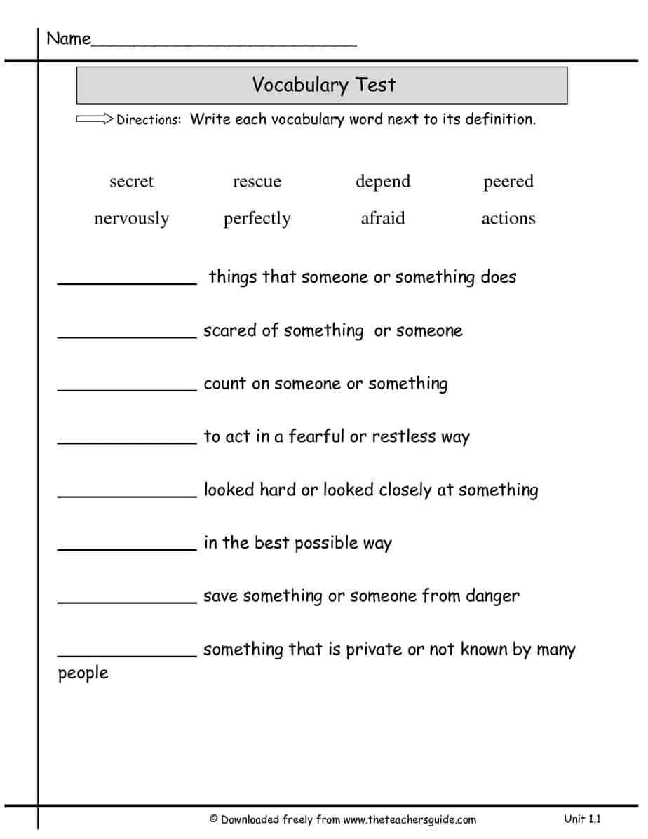 Quiz Format Template – Falep.midnightpig.co Pertaining To Vocabulary Words Worksheet Template