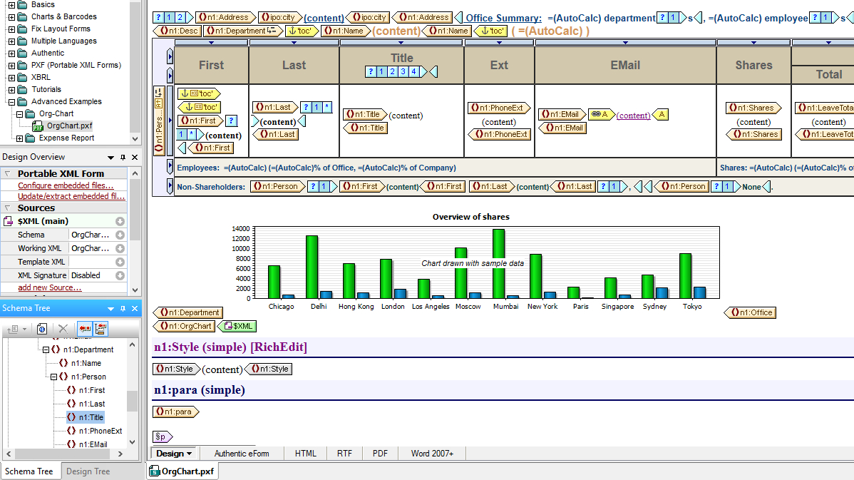 Report Builder: Stylevision | Altova Inside Report Builder Templates