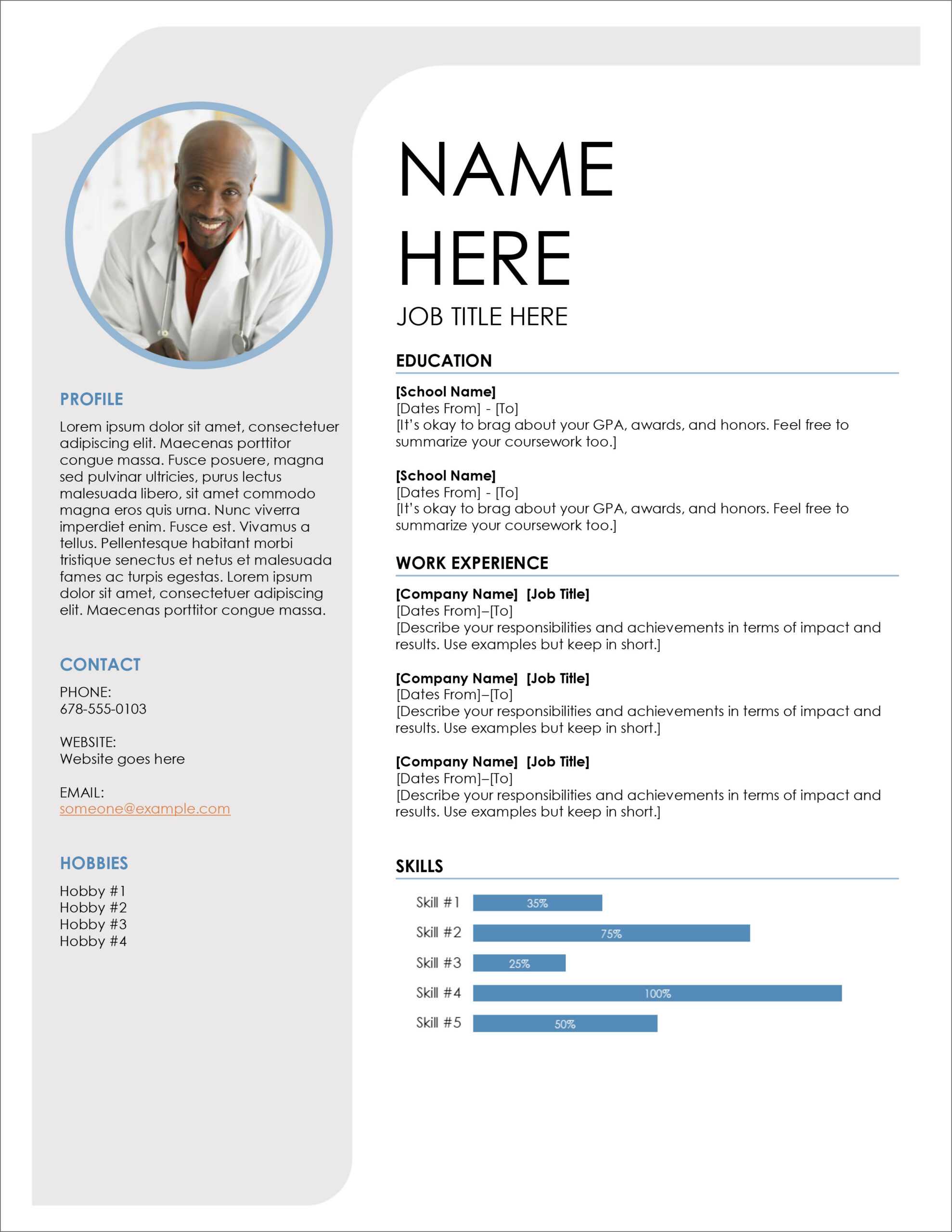 Resume Cv Template Download – Calep.midnightpig.co In Free Downloadable Resume Templates For Word