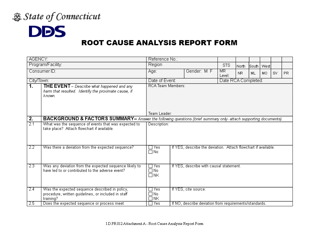 Root Cause Report Form | Templates At Allbusinesstemplates Pertaining To Root Cause Report Template
