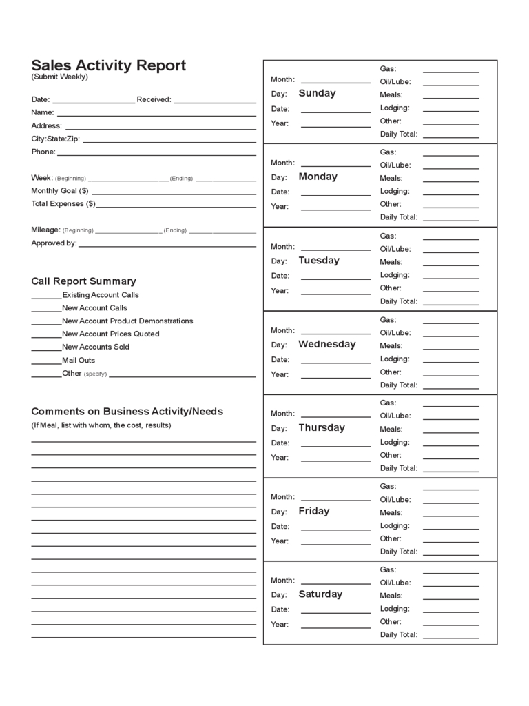Sales Call Reports Templates Free – Best Professional Template Intended For Sales Call Report Template Free