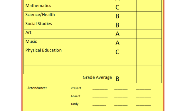 School Report Template for School Report Template Free