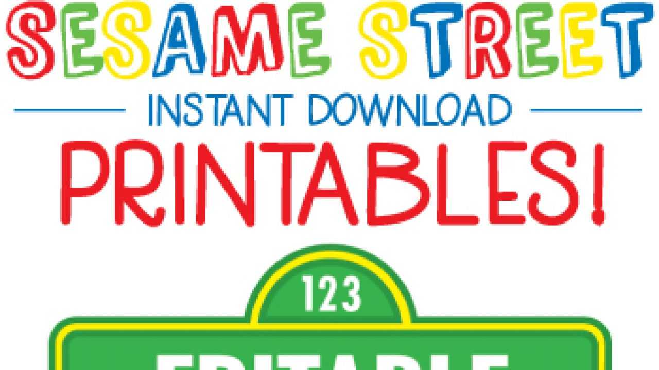 Sesame Street Birthday Printables – Including Editable Within Sesame Street Banner Template