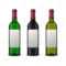 Set 3 Realistic Vector Bottles Of Wine With Blank Labels Isolated.. Pertaining To Blank Wine Label Template