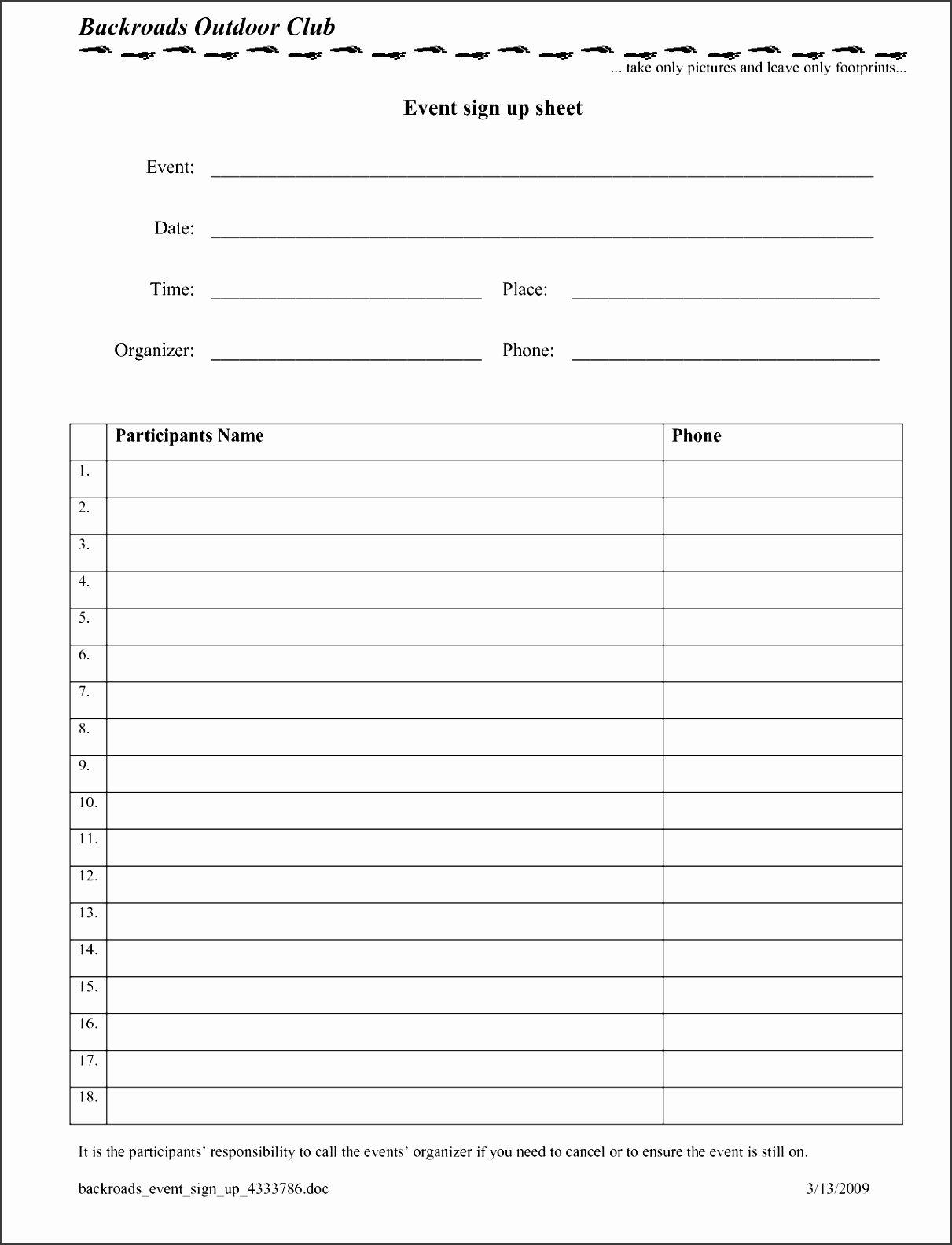 Sign Up Worksheet | Printable Worksheets And Activities For Intended For Free Sign Up Sheet Template Word