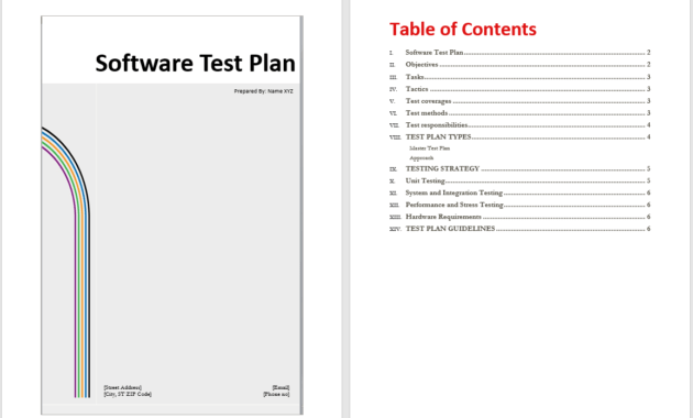 Software Test Plan Template - Word Templates regarding Software Test Plan Template Word