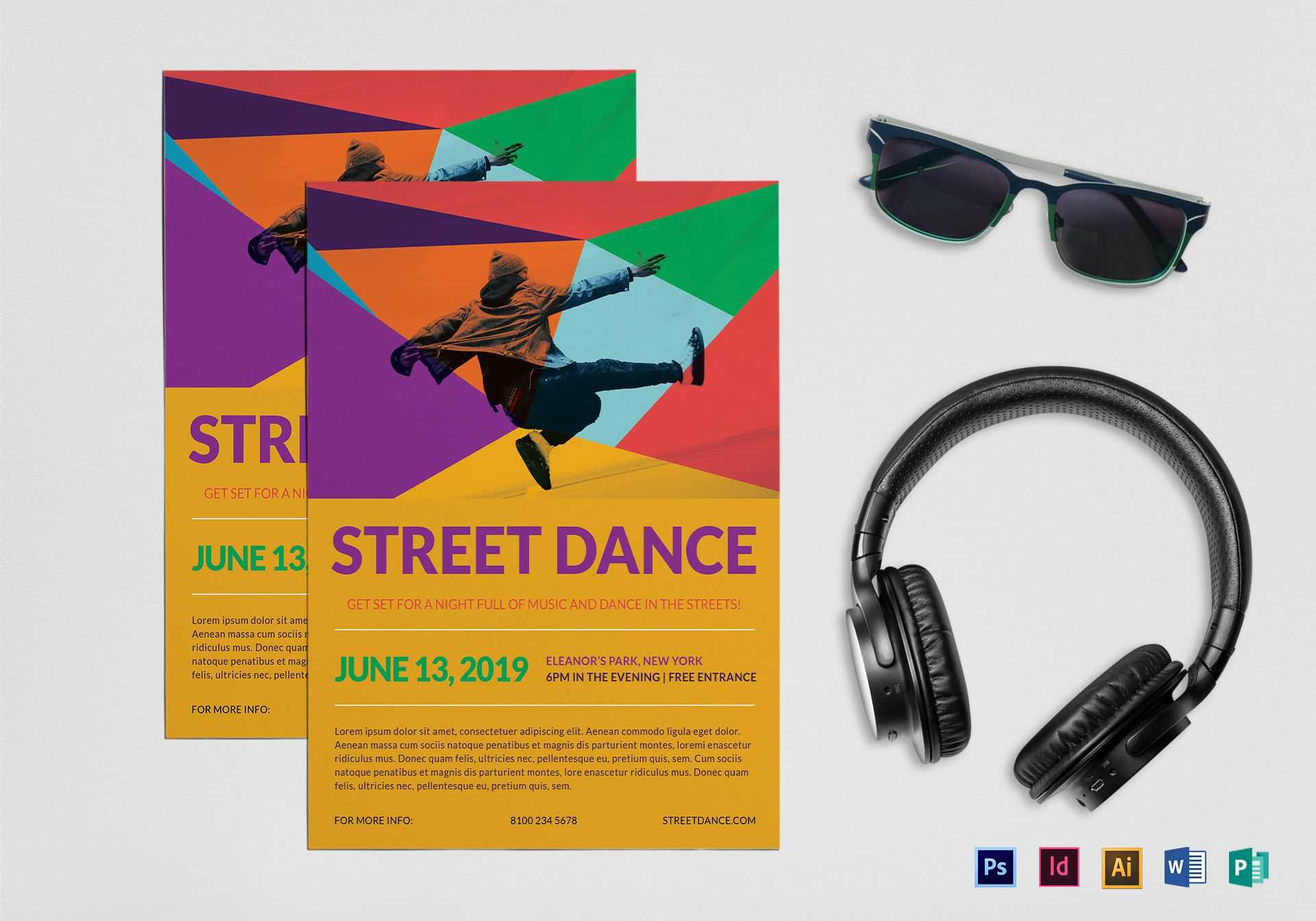 Street Dance Flyer Template for Dance Flyer Template Word Street Dance Flyer Template For Dance Flyer Template Word