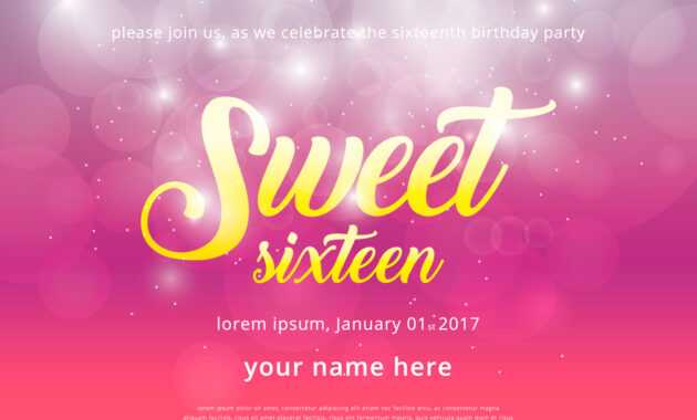 Sweet 16 Free Vector Art - (18,591 Free Downloads) intended for Sweet 16 Banner Template