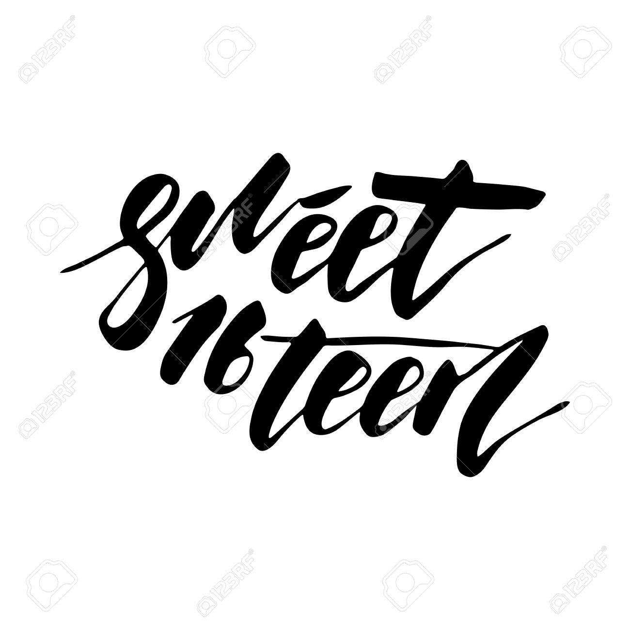 Sweet Sixteen – Lettering Design For Posters, Flyers, T Shirts,.. With Regard To Sweet 16 Banner Template
