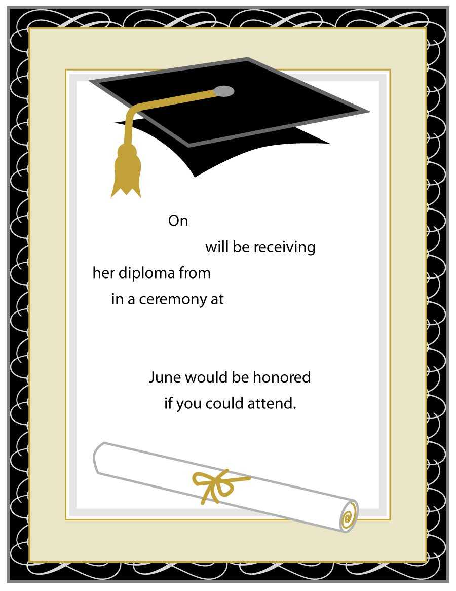 Template For Graduation Invitation - Calep.midnightpig.co Inside Free Graduation Invitation Templates For Word