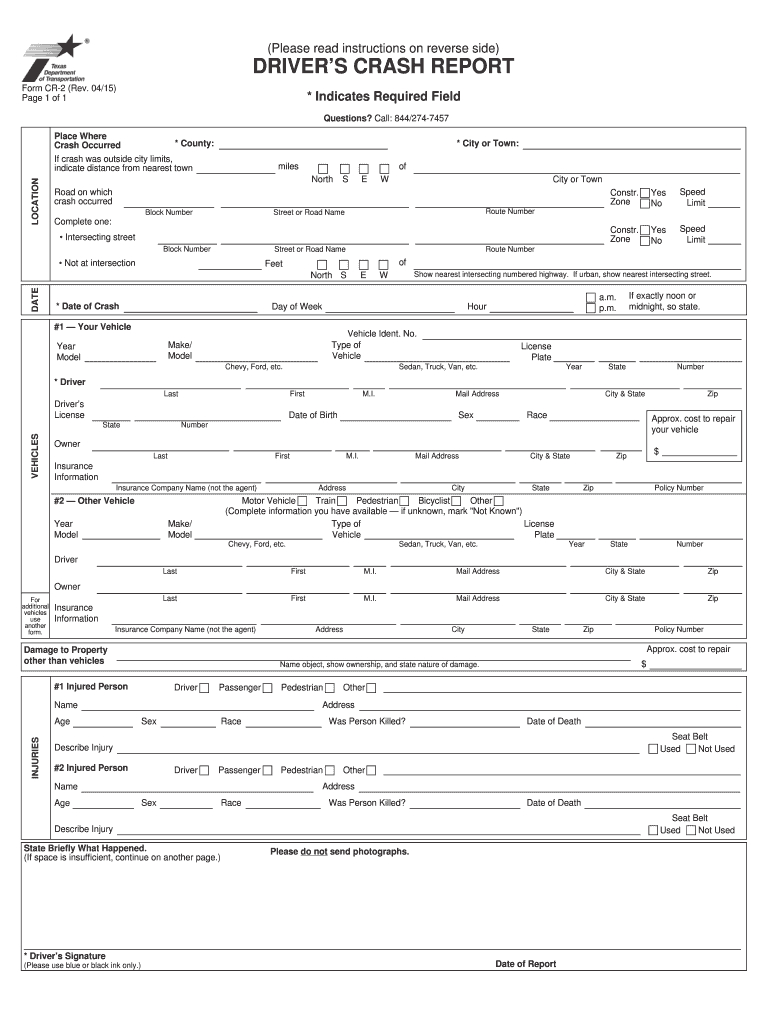 Texas Blue Form – Fill Out And Sign Printable Pdf Template | Signnow Pertaining To Vehicle Accident Report Form Template