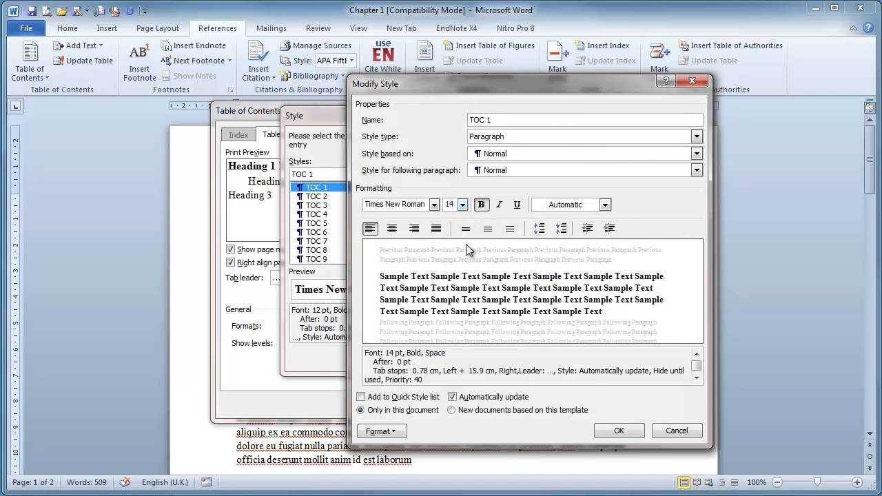 Thesis Writing In Microsoft Word:- Heading Formatting And Table Of Contents pertaining to Ms Word Thesis Template Thesis Writing In Microsoft Word: Heading Formatting And Table Of Contents Pertaining To Ms Word Thesis Template