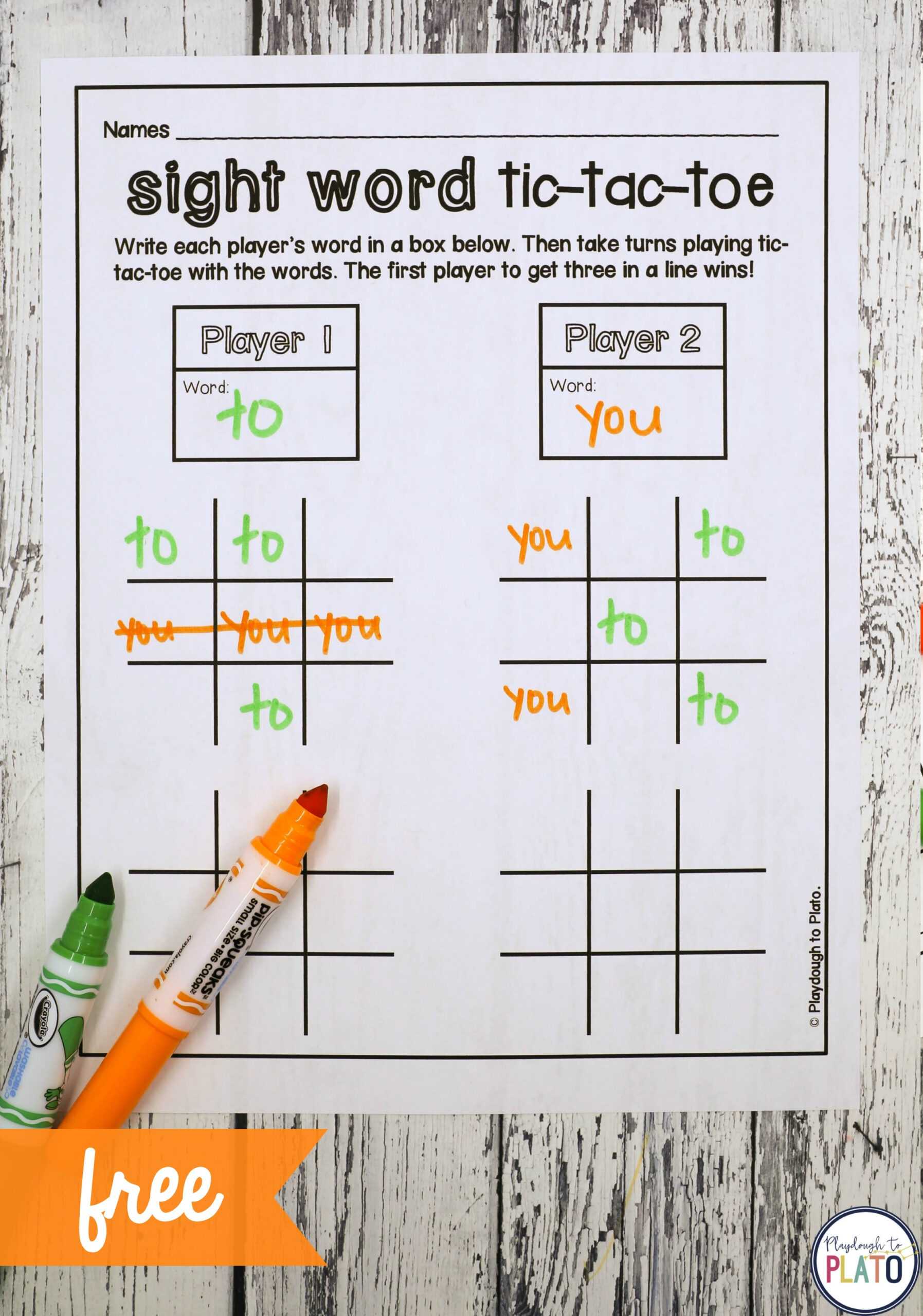 Tic Tac Toe - Playdough To Plato Inside Tic Tac Toe Template Word