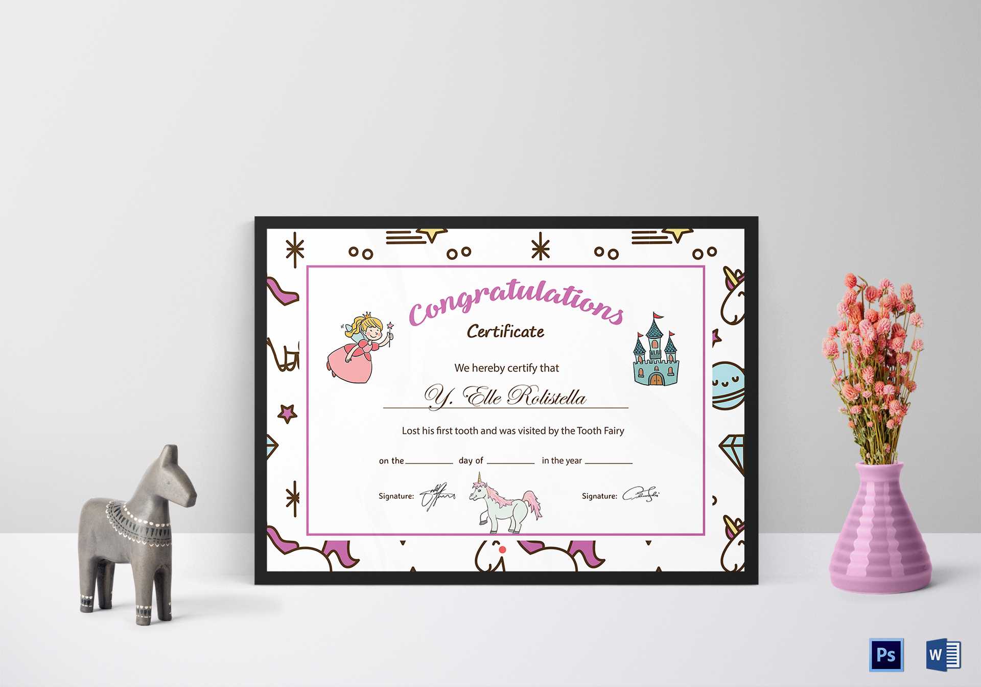 Tooth Fairy Congratulation Certificate Template within Congratulations Certificate Word Template Tooth Fairy Congratulation Certificate Template Within Congratulations Certificate Word Template