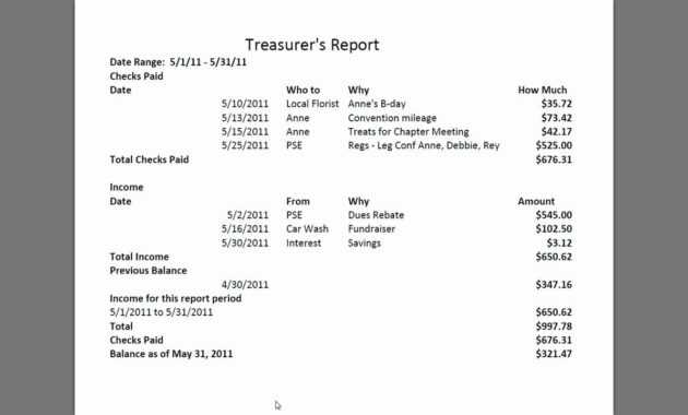 Treasurer S Report Agm Template - Calep.midnightpig.co for Treasurer's Report Agm Template