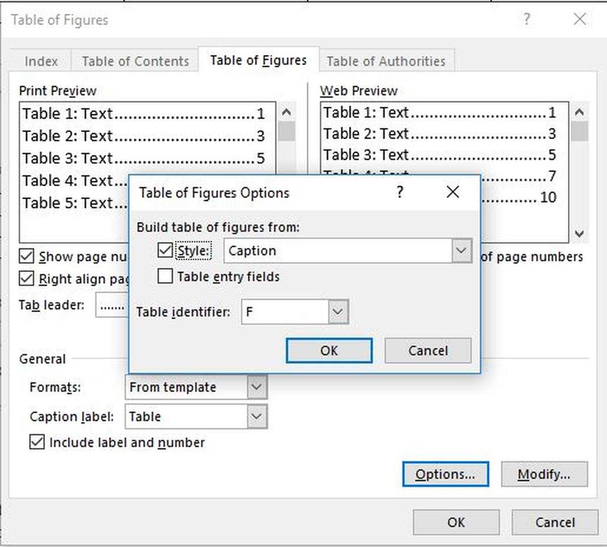 Two Ways To Generate A List Of Tables In A Word Document Inside Microsoft Word Table Of Contents Template