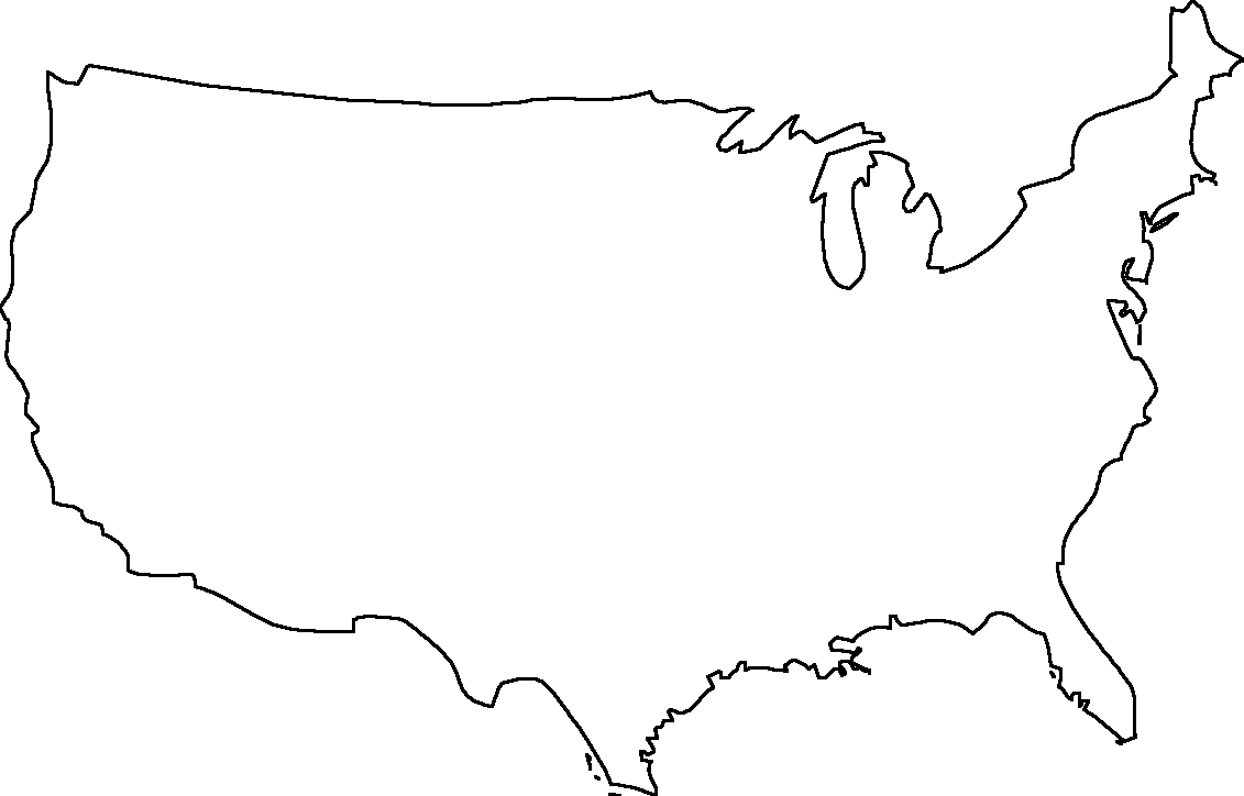 Usa Map Outline Clipart throughout United States Map Template Blank Usa Map Outline Clipart Throughout United States Map Template Blank