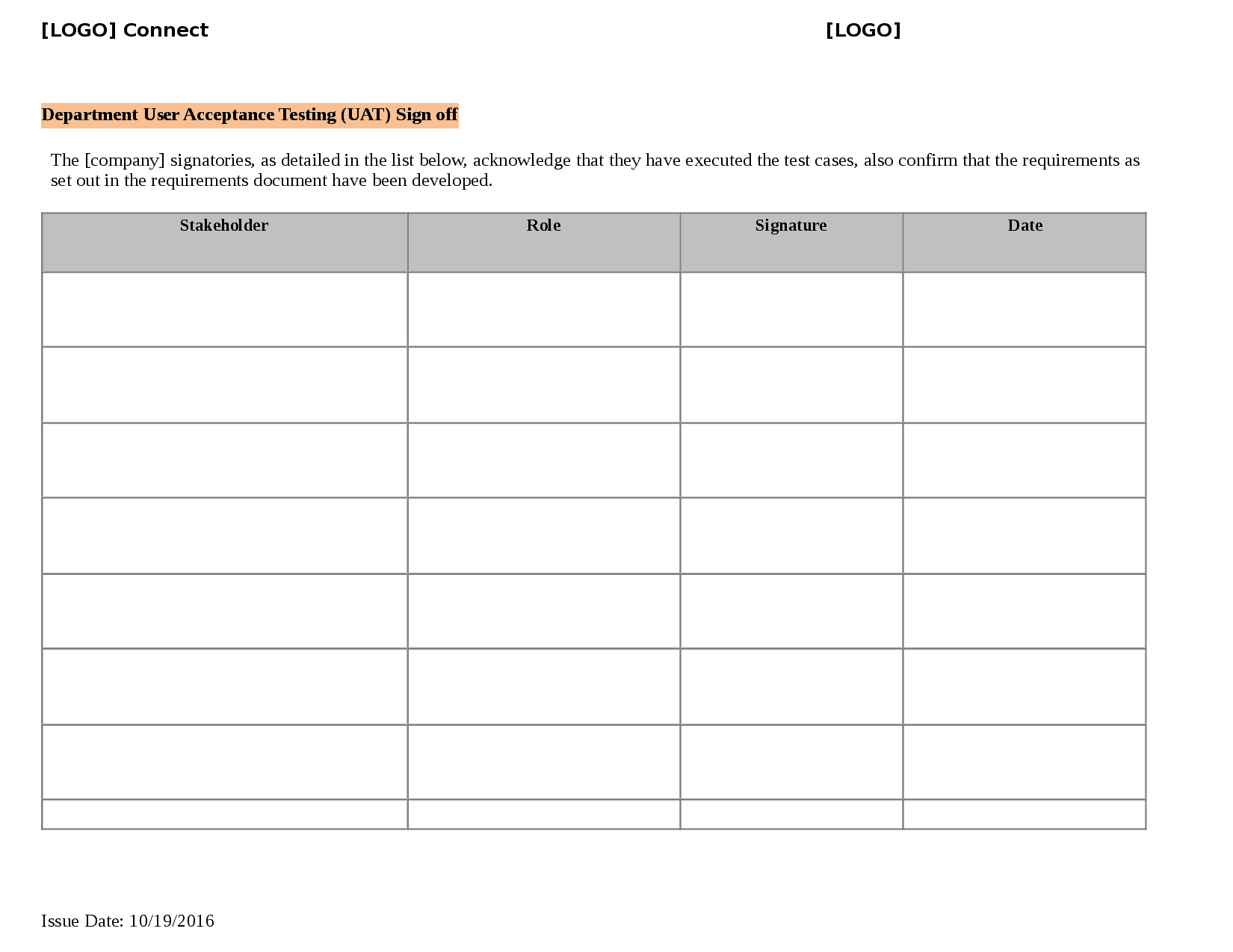 User Acceptance Testing (Uat) Sign Off - Docsity throughout User Acceptance Testing Feedback Report Template User Acceptance Testing (Uat) Sign Off – Docsity Throughout User Acceptance Testing Feedback Report Template