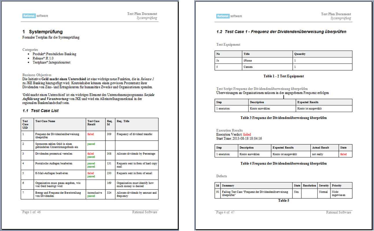Using Ibm Rational Publishing Engine To Generate Compliance In Dr Test Report Template