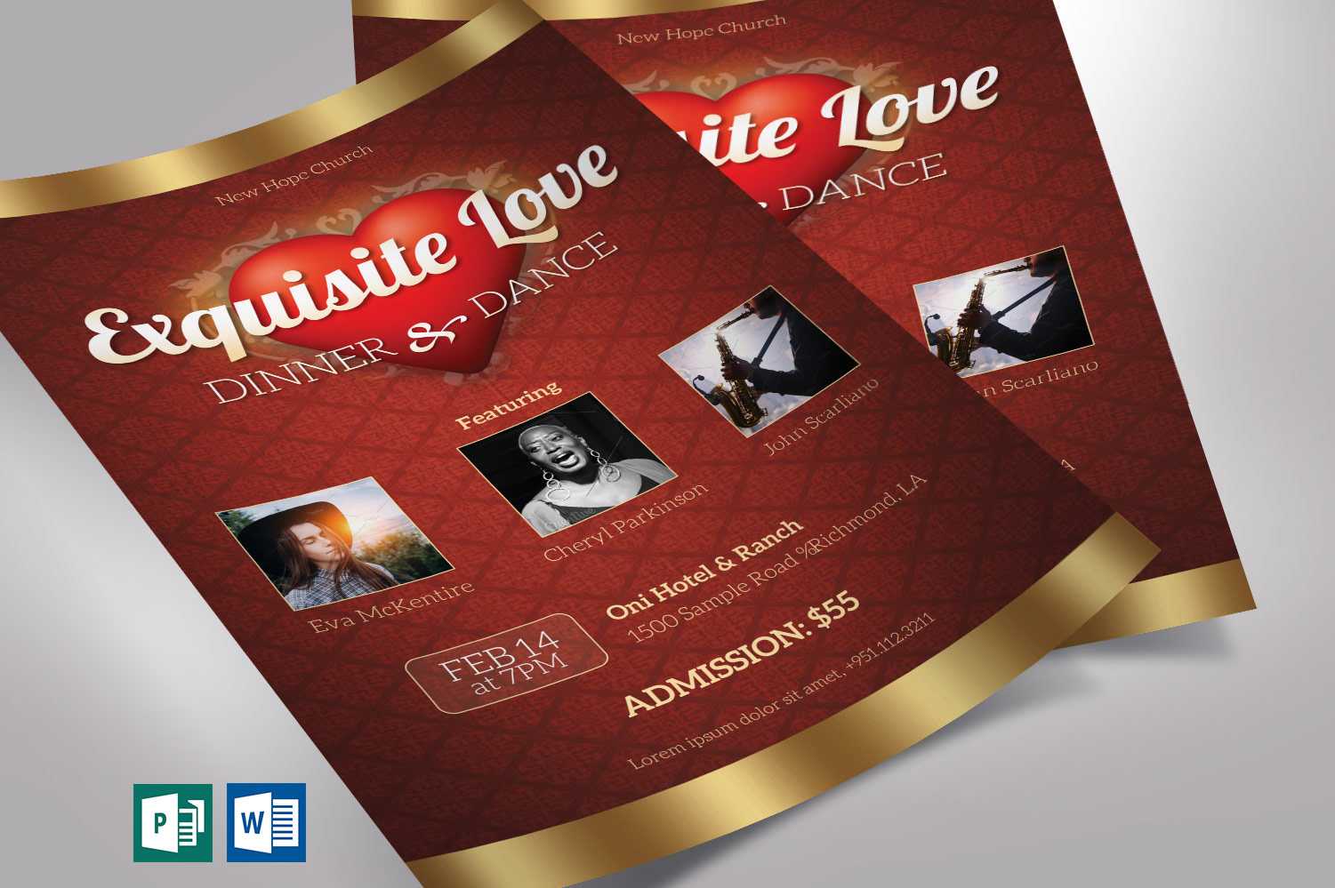 Valentines Dinner Dance Flyer Word Publisher Template On Behance in Dance Flyer Template Word Valentines Dinner Dance Flyer Word Publisher Template On Behance In Dance Flyer Template Word