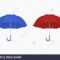 Vector 3D Realistic Render Blue And Red Blank Umbrella Icon Within Blank Umbrella Template