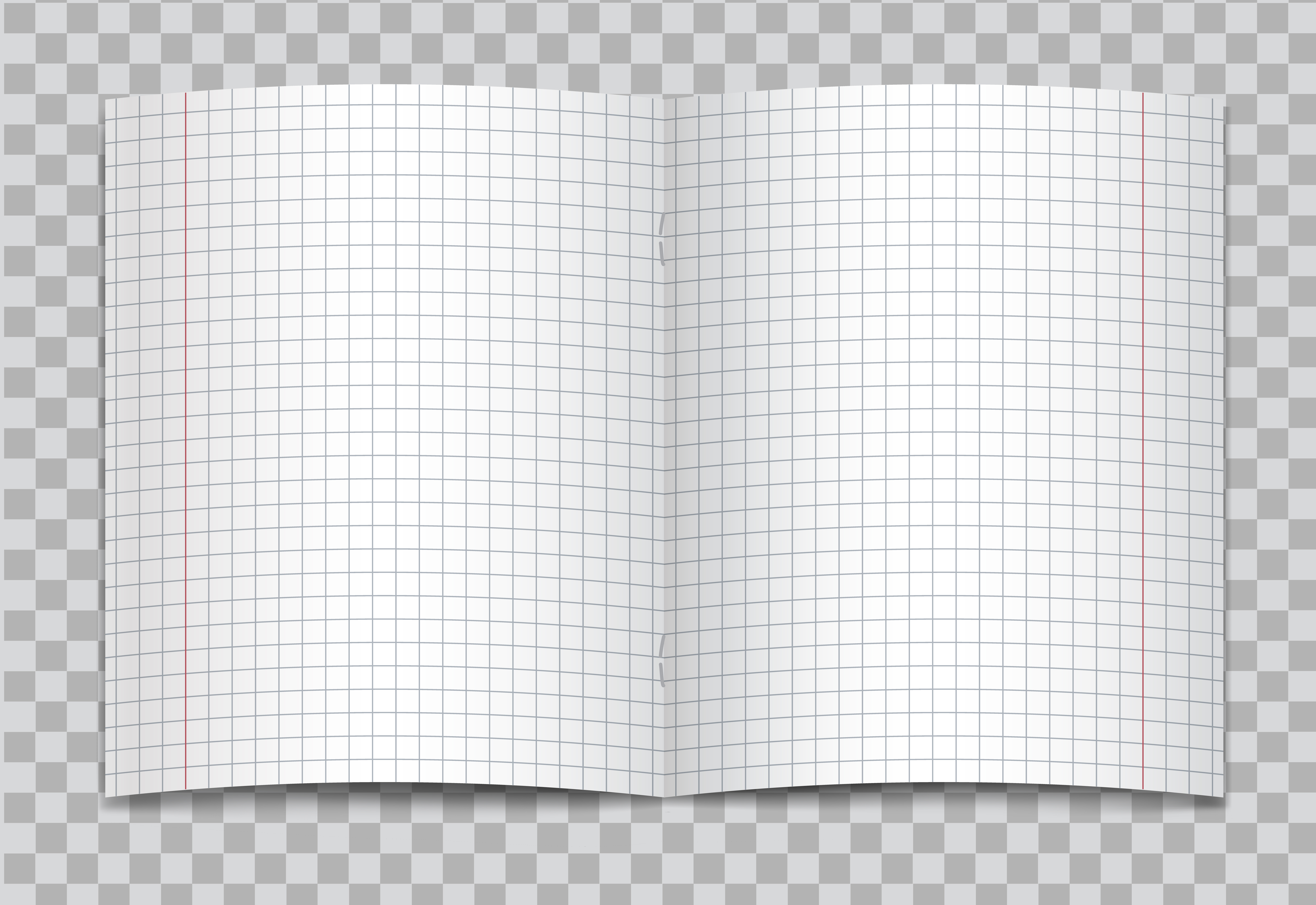 Vector Opened Realistic Squared Elementary School Copybook Pertaining To Staples Banner Template