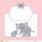 Vector Template Card With Cute Elephants And Polka Dot For Blank Elephant Template