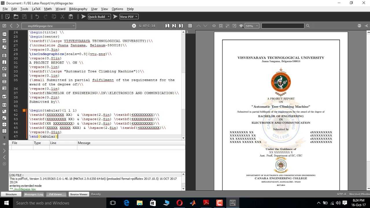 vtu phd thesis latex template download