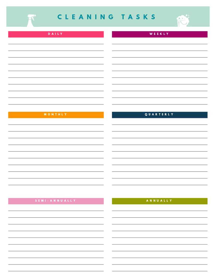 Weekly Cleaning Template - Dalep.midnightpig.co in Blank Cleaning Schedule Template Weekly Cleaning Template – Dalep.midnightpig.co In Blank Cleaning Schedule Template
