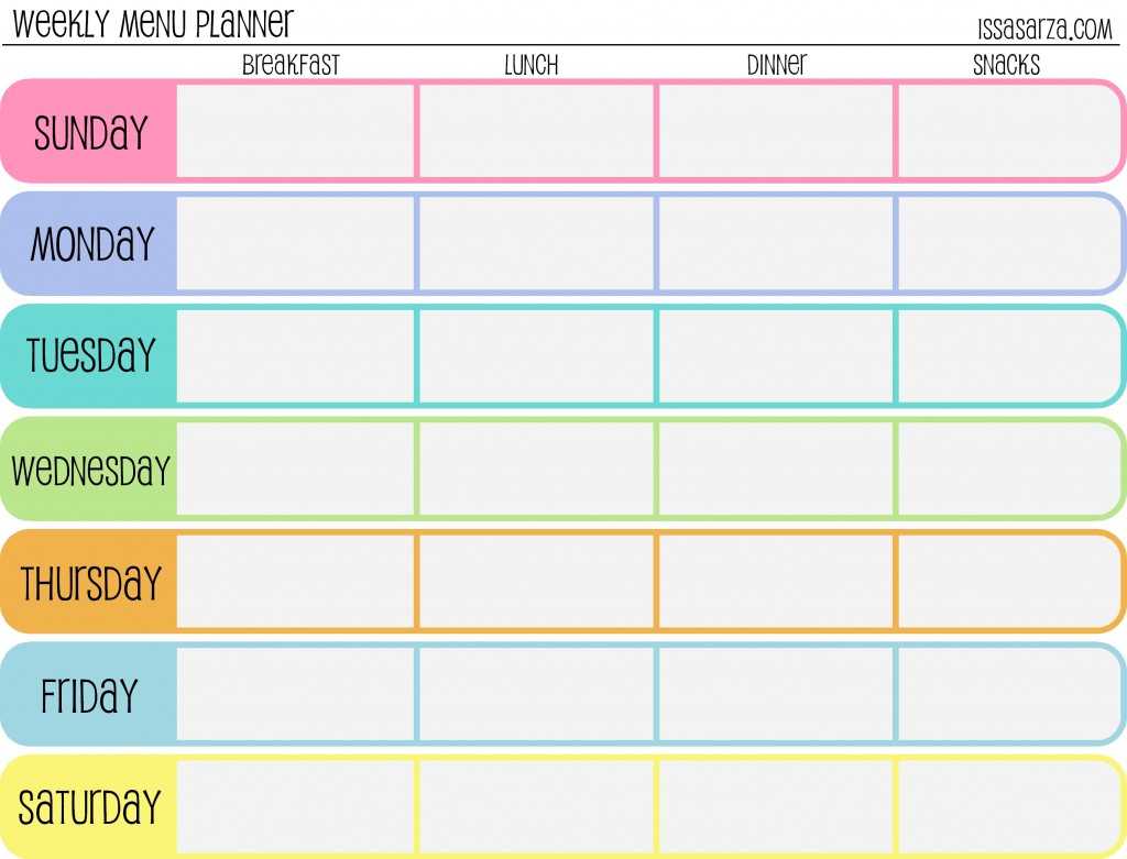 Weekly Meal Plan Template Excel - Dalep.midnightpig.co Throughout Menu Planning Template Word