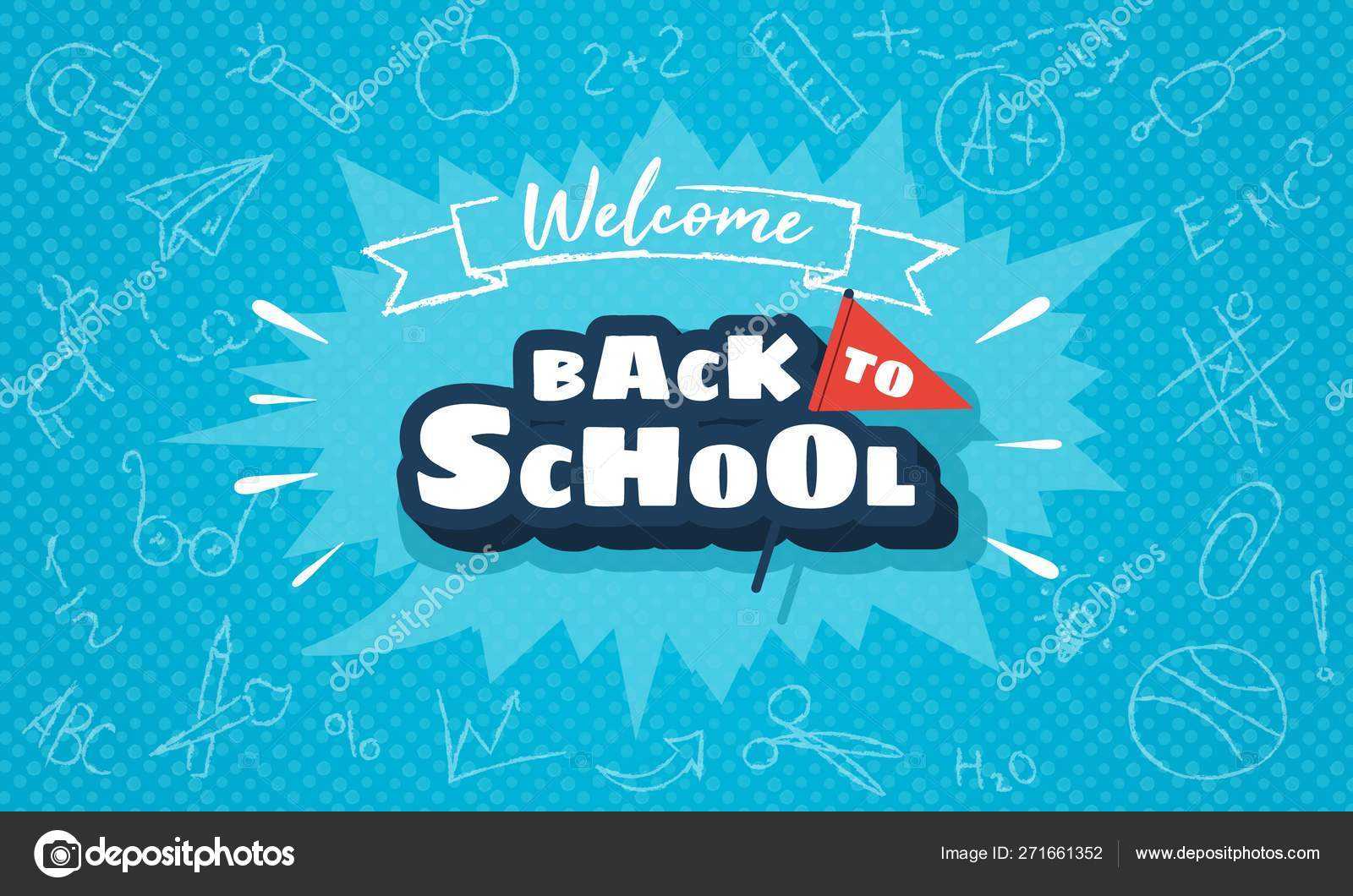 Welcome Back To School Horizontal Banner Template For Web Regarding Welcome Banner Template